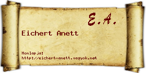 Eichert Anett névjegykártya